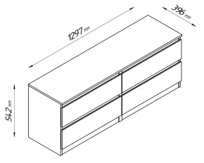 2.03.03.100.4 КАСТОР тумба 4 ящика RU серая в Можге - mozhga.ok-mebel.com | фото 4