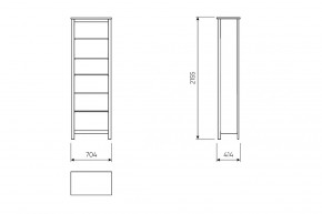 2.08.07.110.6 САГА стеллаж 70 темно-бирюзовый RU в Можге - mozhga.ok-mebel.com | фото