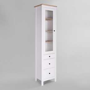 2.08.07.120.14 САГА шкаф с витриной 50 белый/ясень RU в Можге - mozhga.ok-mebel.com | фото