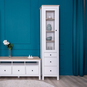 2.08.07.120.14 САГА шкаф с витриной 50 белый/ясень RU в Можге - mozhga.ok-mebel.com | фото 3