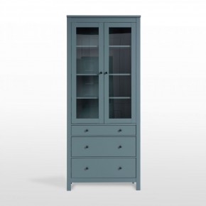 2.08.07.130.6 САГА шкаф с витриной 90 темно-бирюзовый RU в Можге - mozhga.ok-mebel.com | фото 2