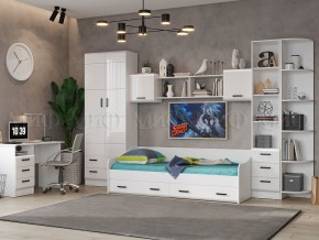 ВЕГА NEW Антресоль (Белый глянец/белый) в Можге - mozhga.ok-mebel.com | фото 3