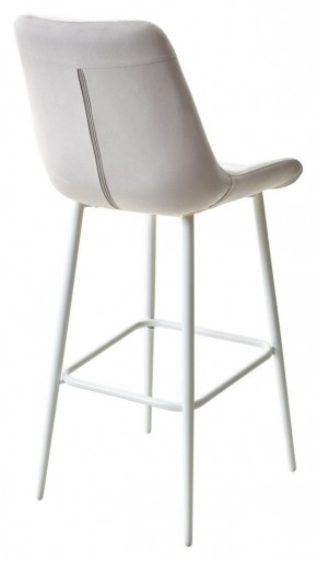 Барный стул ХОФМАН, цвет H-09 Светло-серый, велюр / белый каркас М-City в Можге - mozhga.ok-mebel.com | фото 4