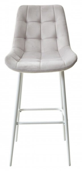 Барный стул ХОФМАН, цвет H-09 Светло-серый, велюр / белый каркас М-City в Можге - mozhga.ok-mebel.com | фото 6