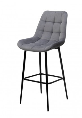 Барный стул ХОФМАН, цвет H-14 Серый, велюр / черный каркас М-City в Можге - mozhga.ok-mebel.com | фото