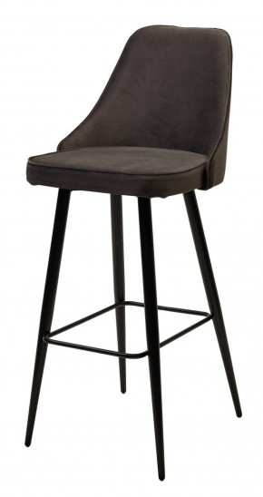 Барный стул NEPAL-BAR ГРАФИТ #14, велюр/ черный каркас (H=78cm) М-City в Можге - mozhga.ok-mebel.com | фото