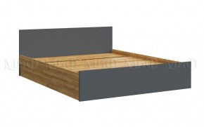 БАСЯ Кровать 1600 (графит/дуб крафт) в Можге - mozhga.ok-mebel.com | фото