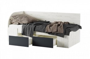 БЕАТРИС Кровать-софа (дуб крафт белый/антрацит) в Можге - mozhga.ok-mebel.com | фото 2