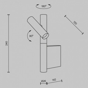 Бра Maytoni Utility MOD433WL-L3B3K в Можге - mozhga.ok-mebel.com | фото 6