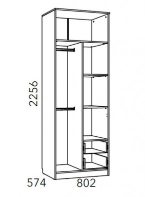 Детская Фанк Шкаф для одежды с ящиками НМ 014.07 М в Можге - mozhga.ok-mebel.com | фото 3