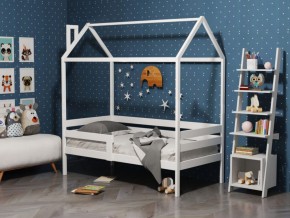 Детская кровать-домик из массива березы Соня-6 (Белый/Лак) в Можге - mozhga.ok-mebel.com | фото 1