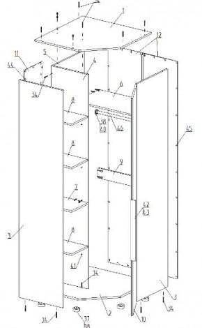 Детская "Лео" (модульная) в Можге - mozhga.ok-mebel.com | фото 16