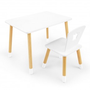 Детский комплект стол и стул «Корона» Rolti Baby (белый/береза, массив березы/мдф) в Можге - mozhga.ok-mebel.com | фото