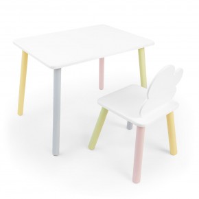 Детский комплект стол и стул «Облачко» Rolti Baby (белый/цветной, массив березы/мдф) в Можге - mozhga.ok-mebel.com | фото