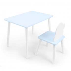 Детский комплект стол и стул «Облачко» Rolti Baby  (голубая столешница/голубое сиденье/белые ножки) в Можге - mozhga.ok-mebel.com | фото
