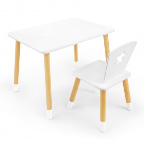 Детский комплект стол и стул «Звезда» Rolti Baby (белый/береза, массив березы/мдф) в Можге - mozhga.ok-mebel.com | фото