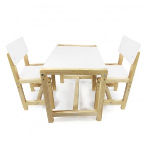 Детский растущий комплект стол и два стула  Я САМ "Лофт" (Белый, Сосна) в Можге - mozhga.ok-mebel.com | фото 1