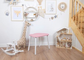 Детский стол Rolti Baby «Облачко»  (розовый/белый, массив березы/мдф) в Можге - mozhga.ok-mebel.com | фото