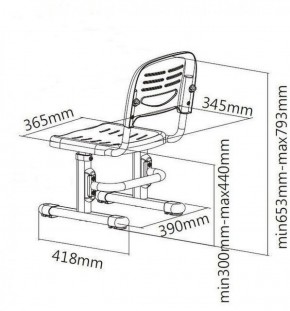 Детский стул SST3 Blue в Можге - mozhga.ok-mebel.com | фото 4