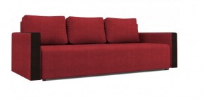 Диван Алиса 4 Shaggy RED - Teos Dark Brown в Можге - mozhga.ok-mebel.com | фото 1