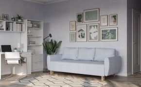 Диван-кровать Тулисия пастельно-голубой, ткань рогожка в Можге - mozhga.ok-mebel.com | фото 4