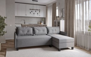 Диван-кровать угловой Киркас серый, ткань рогожка в Можге - mozhga.ok-mebel.com | фото 2
