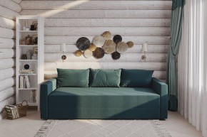 Диван-кровать Вало сине-зелёный, ткань рогожка в Можге - mozhga.ok-mebel.com | фото 2