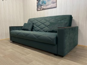 Диван Престиж-15 (НПБ+МДФ) велюр Sensey bottle green в Можге - mozhga.ok-mebel.com | фото