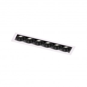 DK2531-WB Встраиваемый светильник SPACE со светодиодом под шпатлевку L126mm 220V 10W 38° 4000К IP20 белый/черный алюминий в Можге - mozhga.ok-mebel.com | фото 6