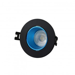 DK3061-BK+СY Встраиваемый светильник, IP 20, 10 Вт, GU5.3, LED, черный/голубой, пластик в Можге - mozhga.ok-mebel.com | фото