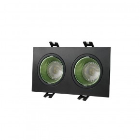 DK3072-BK+GR Встраиваемый светильник, IP 20, 10 Вт, GU5.3, LED, черный/зеленый, пластик в Можге - mozhga.ok-mebel.com | фото