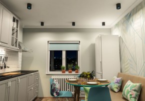 DK3090-BK+CY Светильник накладной IP 20, 10 Вт, GU5.3, LED, черный/голубой, пластик в Можге - mozhga.ok-mebel.com | фото 2