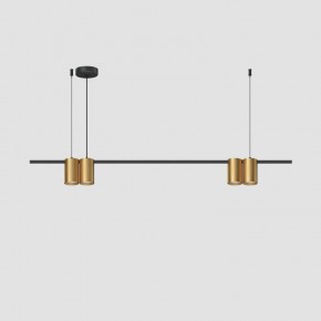 DK4061-BK+SG Подвесной светильник ORBIT, IP20, 4xGU10 LED до 15 Вт, черный + сатинированное золото, алюминий в Можге - mozhga.ok-mebel.com | фото 2