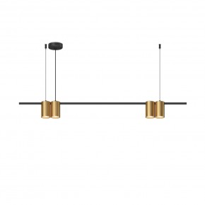 DK4061-BK+SG Подвесной светильник ORBIT, IP20, 4xGU10 LED до 15 Вт, черный + сатинированное золото, алюминий в Можге - mozhga.ok-mebel.com | фото 3