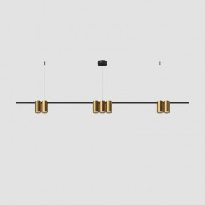 DK4063-BK+SG Подвесной светильник ORBIT, IP20, 7xGU10 LED до 15 Вт, черный + сатинированное золото, алюминий в Можге - mozhga.ok-mebel.com | фото 2