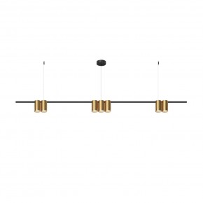 DK4063-BK+SG Подвесной светильник ORBIT, IP20, 7xGU10 LED до 15 Вт, черный + сатинированное золото, алюминий в Можге - mozhga.ok-mebel.com | фото 3