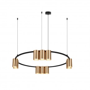 DK4065-BK+SG Подвесной светильник ORBIT , IP20, 10xGU10 LED до 15 Вт, черный + сатинированное золото, алюминий в Можге - mozhga.ok-mebel.com | фото 3