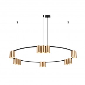 DK4067-BK+SG Подвесной светильник ORBIT, IP20, 15xGU10 LED, до 15 Вт, черный + сатинированное золото, алюминий в Можге - mozhga.ok-mebel.com | фото 3