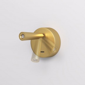 DK5072-SB Бра SHINE WALL со светодиодом, D104*H68, IP20, 3000К, 3W, RA?90, сатинированная латунь, алюминий в Можге - mozhga.ok-mebel.com | фото 3