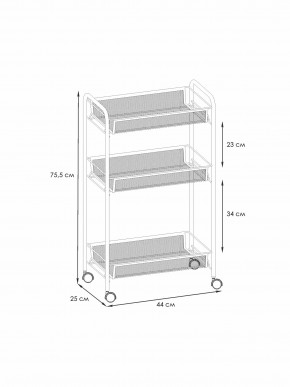 Э 322 С Этажерка "Ладья 2К" Серый в Можге - mozhga.ok-mebel.com | фото 2