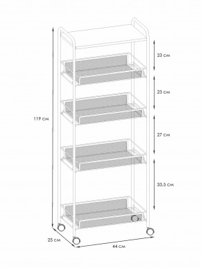 Э 443 ГР Этажерка "Ладья 25КС" Графит в Можге - mozhga.ok-mebel.com | фото 2