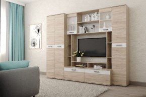 Гостиная Белла (Дуб Сонома/Белый глянец) в Можге - mozhga.ok-mebel.com | фото