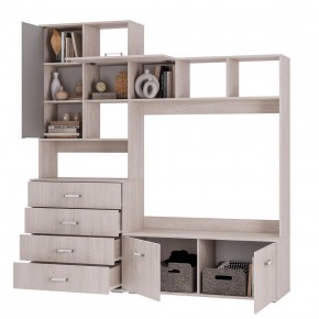 Гостиная Белла центральная секция (ясень белый) в Можге - mozhga.ok-mebel.com | фото 2