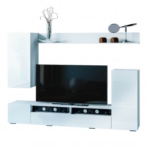 Гостиная Диаманд (белый/белый глянец) в Можге - mozhga.ok-mebel.com | фото 3