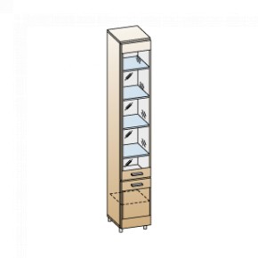 Гостиная Камелия Композиция 1 (Гикори Джексон темный) в Можге - mozhga.ok-mebel.com | фото 3