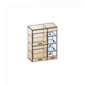 Гостиная Камелия Композиция 6 (Гикори Джексон темный) в Можге - mozhga.ok-mebel.com | фото 2