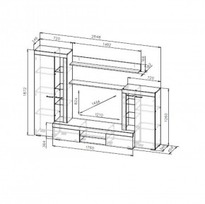 Гостиная МГС 5 (Цемент светлый/Белый) в Можге - mozhga.ok-mebel.com | фото 3