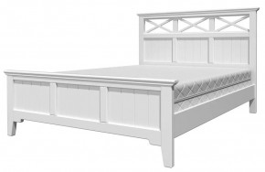 ГРАЦИЯ-5 Кровать из массива 1400 (Белый Античный/Белый) в Можге - mozhga.ok-mebel.com | фото