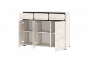 ГРЕТТА Комод 3С3Я 3дв, 3ящ (дуб крафт) в Можге - mozhga.ok-mebel.com | фото 2