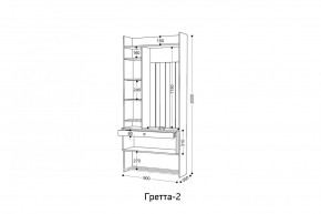 ГРЕТТА Прихожая (дуб сонома/ясень черный) в Можге - mozhga.ok-mebel.com | фото 5